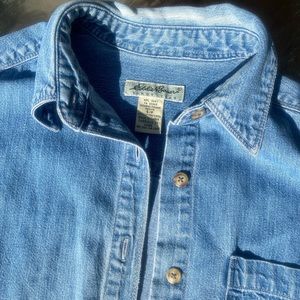 vintage eddie bauer chambray denim shirt
